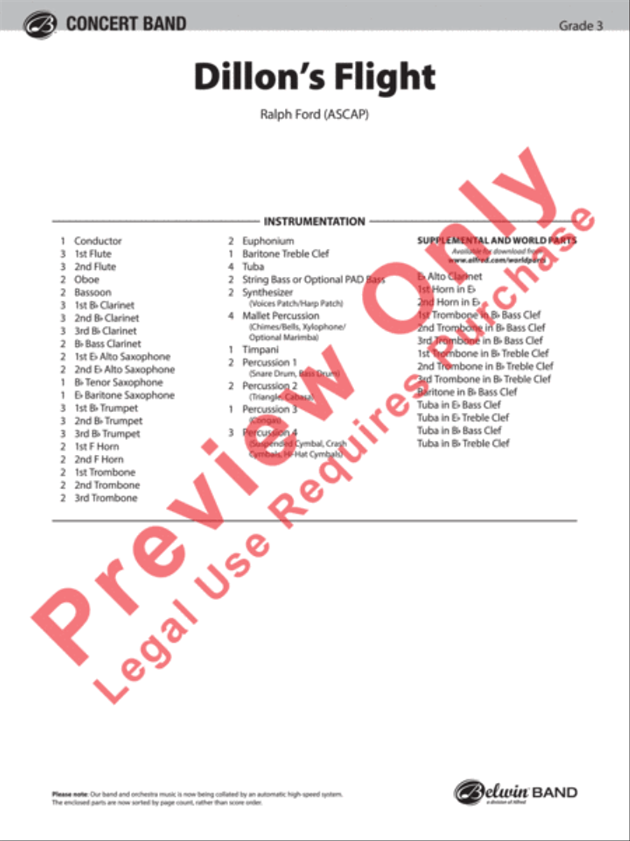Dillon's Flight Concert Band scores gallery preview page 2
