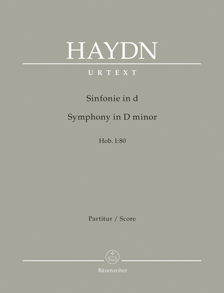 Book cover for Symphony in D minor Hob. I:80