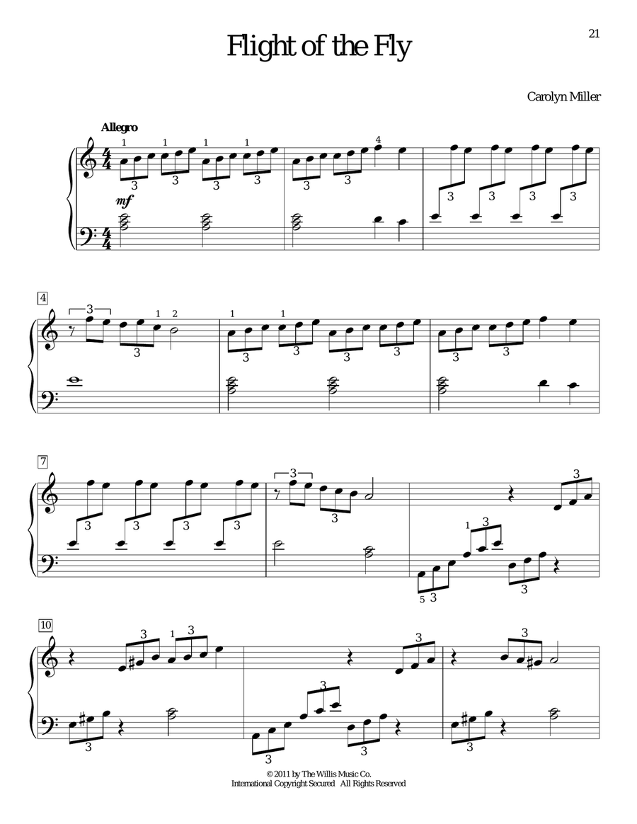Flight Of The Fly Piano Method scores gallery preview page 1