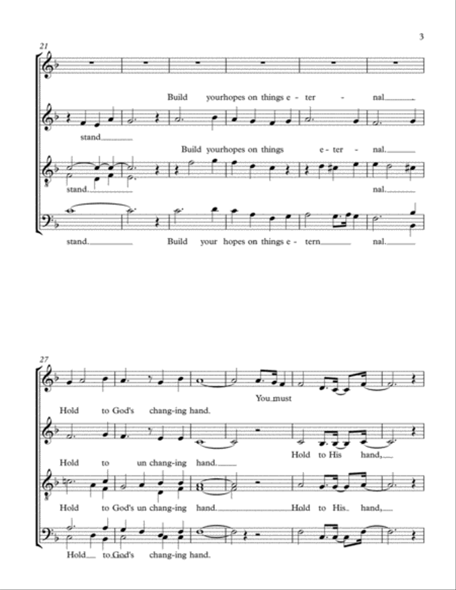 Hold To His Hand Hold To His Hand 4-Part scores gallery preview page 3