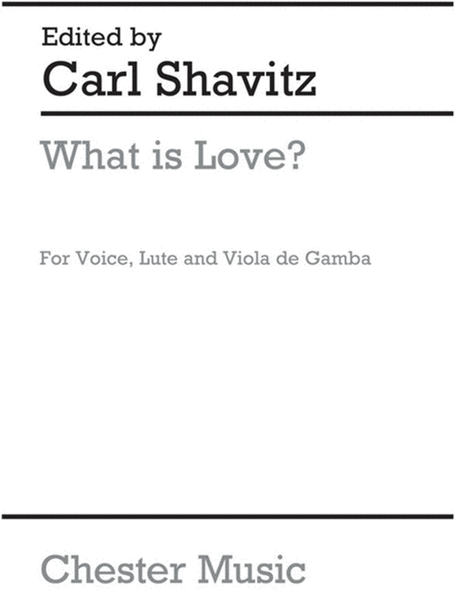 Shavitz What Is Love Voice/Guitar(Arc)