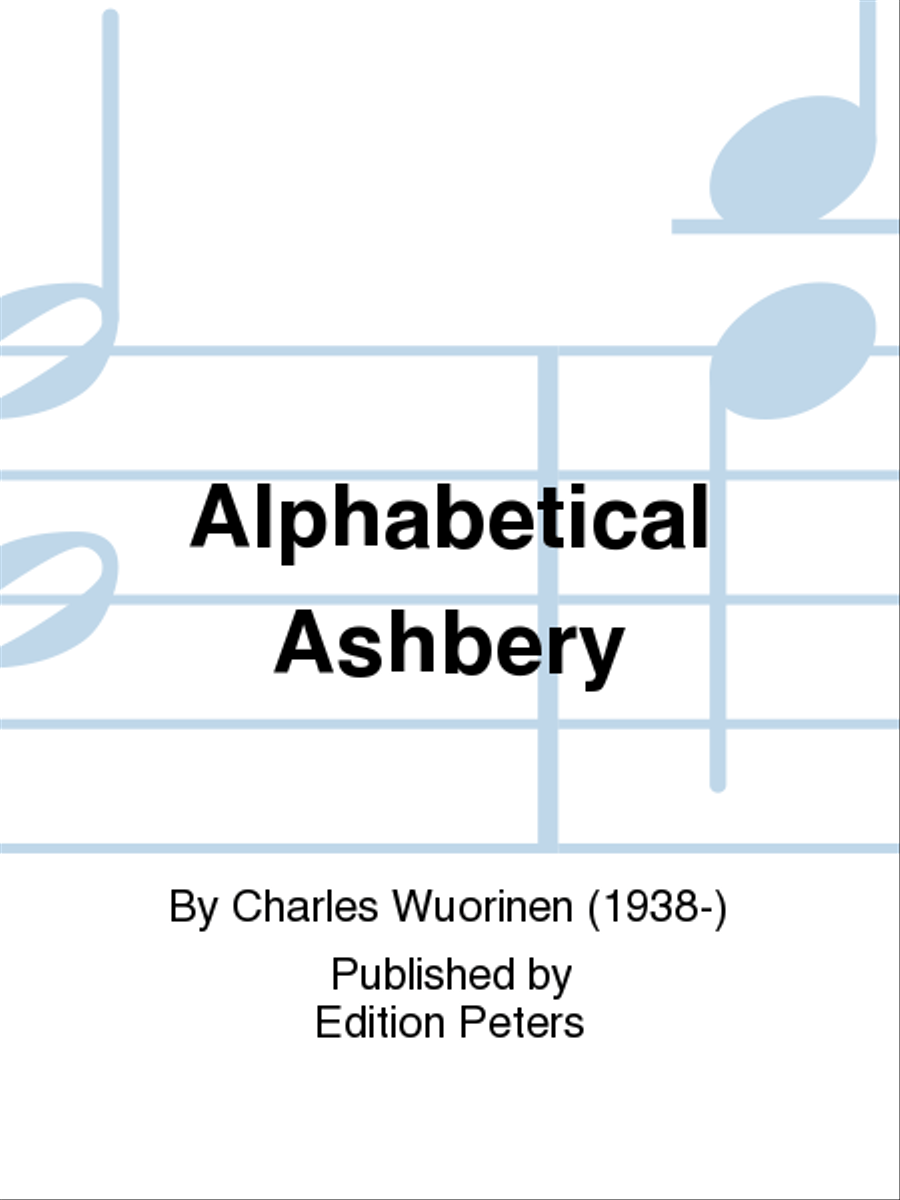 Alphabetical Ashbery Bass Clarinet scores gallery preview page 1