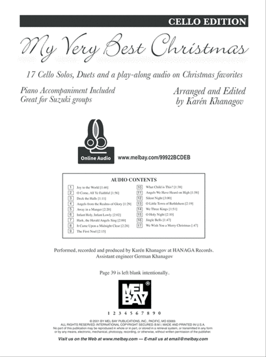 My Very Best Christmas, Cello Edition String Duet scores gallery preview page 2