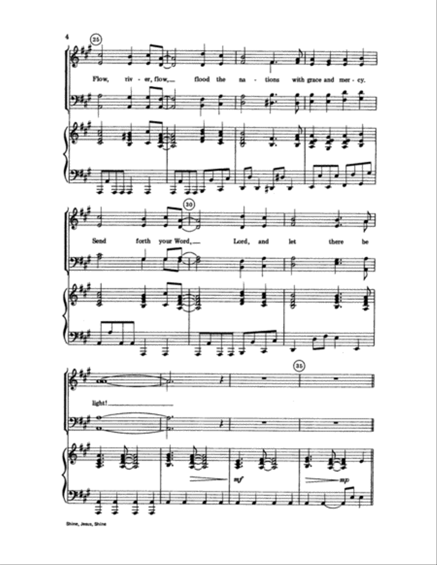 Shine, Jesus, Shine Choir scores gallery preview page 4