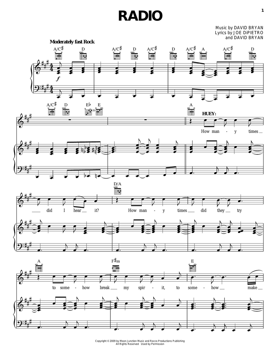 Radio Guitar scores gallery preview page 1