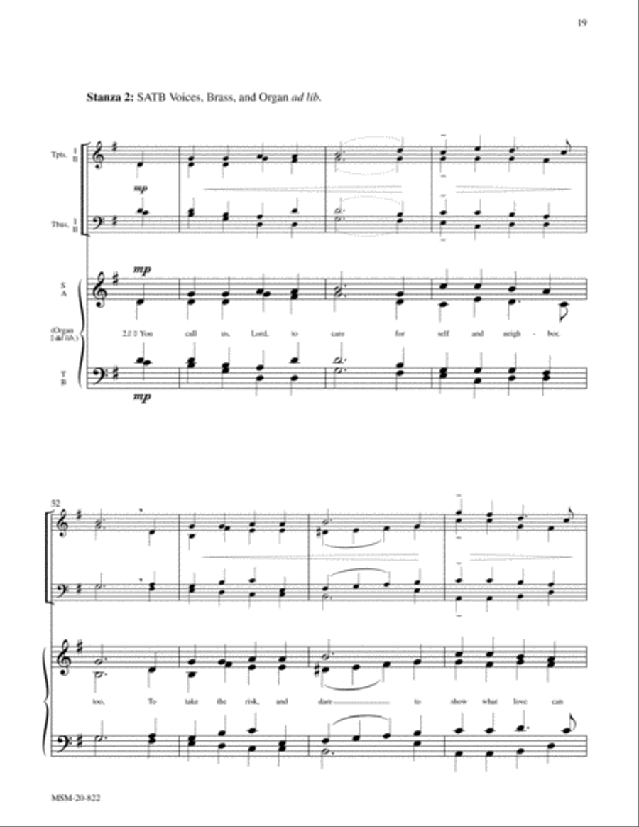 You Call Us, Lord, to Be (Rhosymedre) Choir scores gallery preview page 6