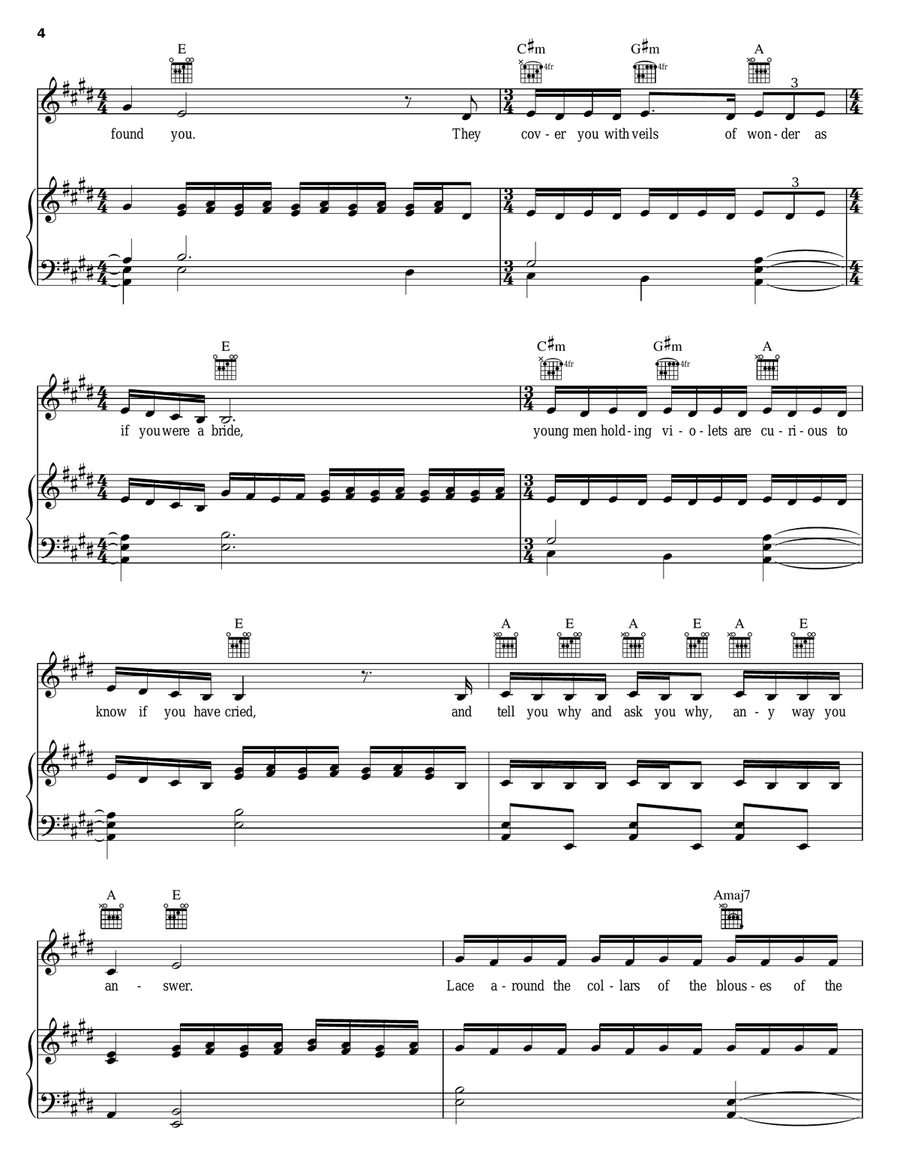 Albatross Piano, Vocal, Guitar scores gallery preview page 4