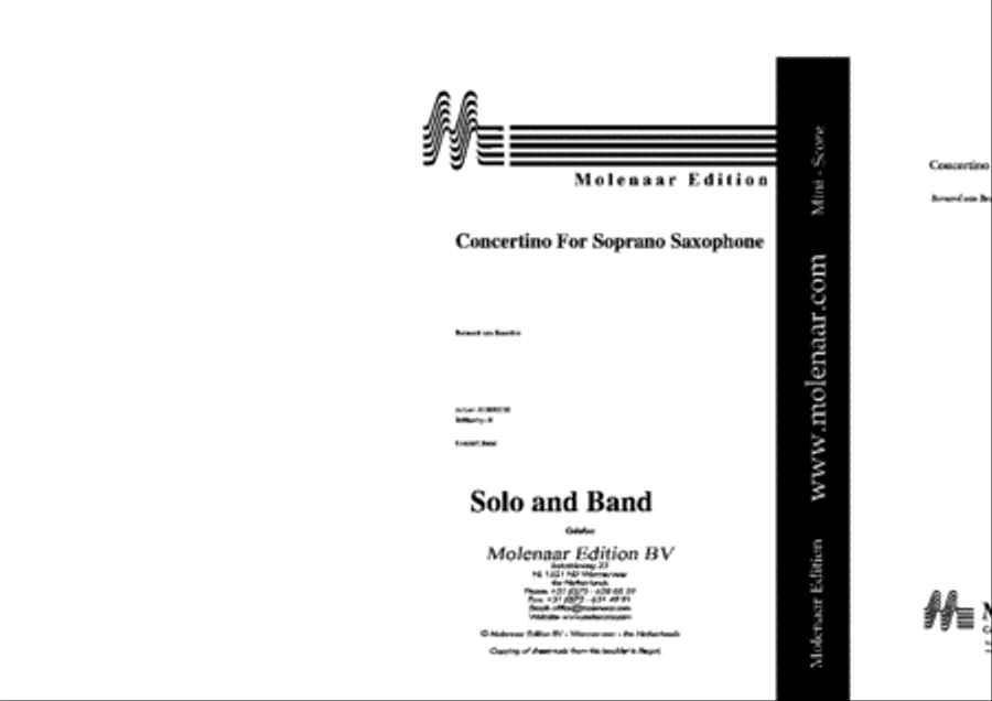 Concertino For Soprano Saxophone Concert Band scores gallery preview page 2