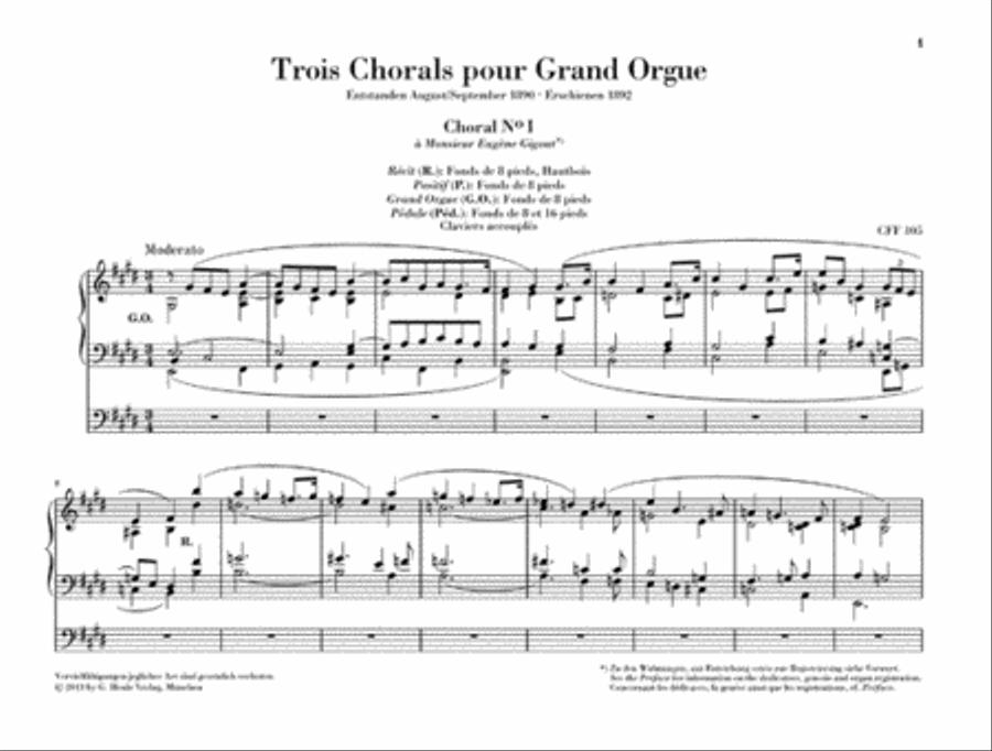 3 Chorals pour Grand Orgue