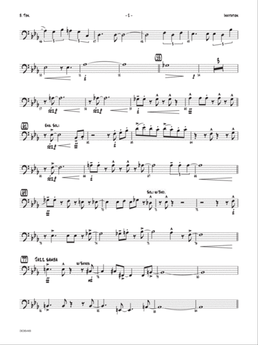 Invitation: Bass Trombone Jazz Ensemble scores gallery preview page 2