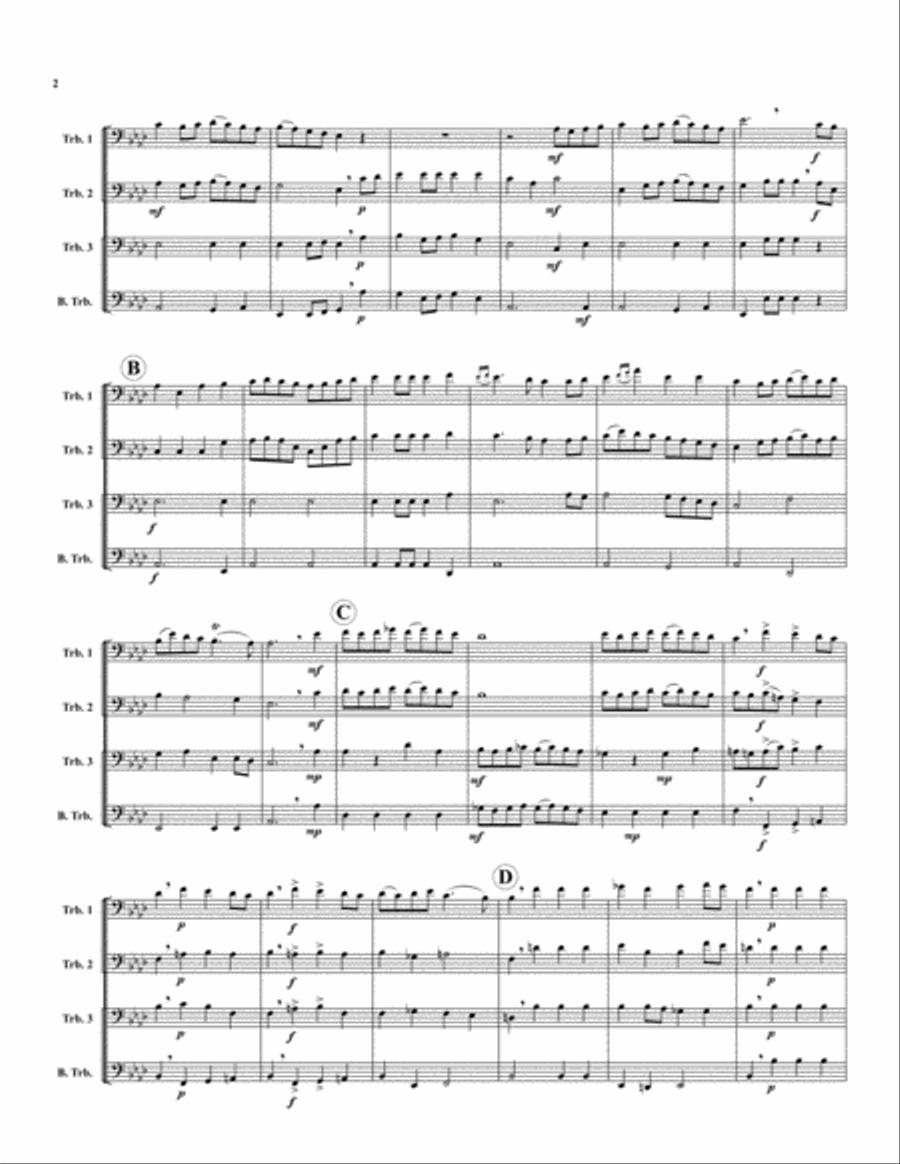 Rondeau Trombone Quartet scores gallery preview page 2