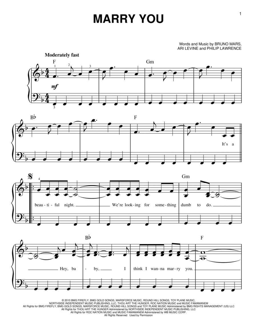 Marry You Voice scores gallery preview page 1