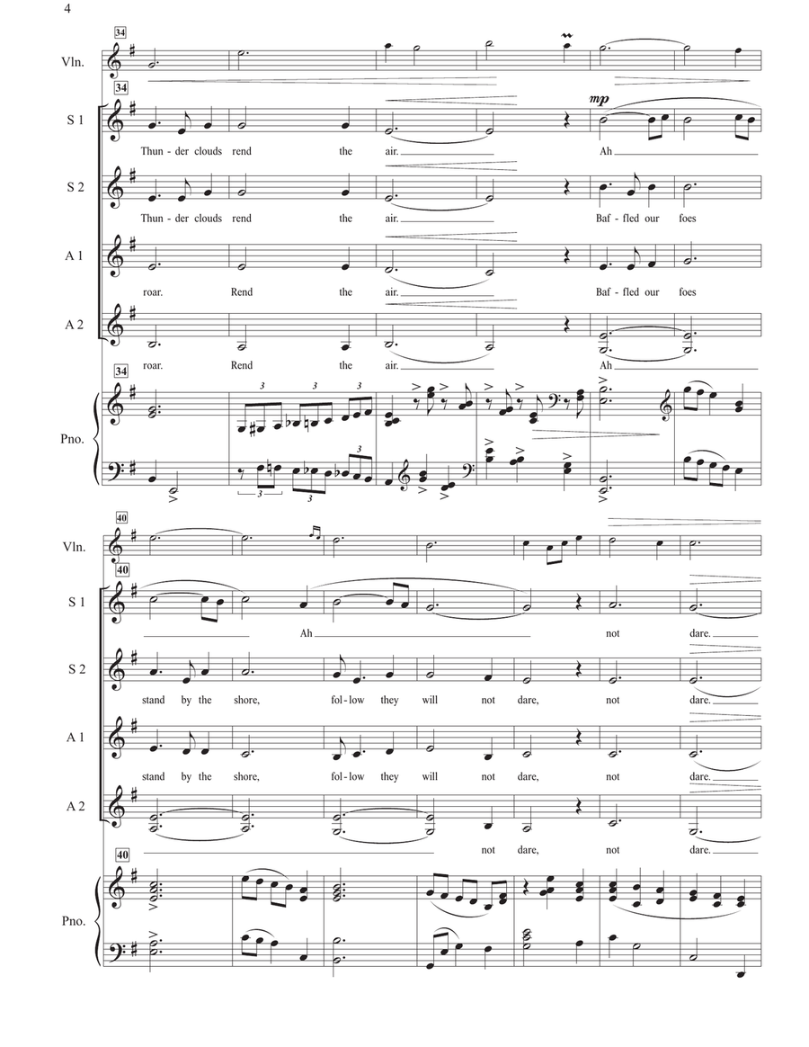 Skye Boat Song SSAA scores gallery preview page 4