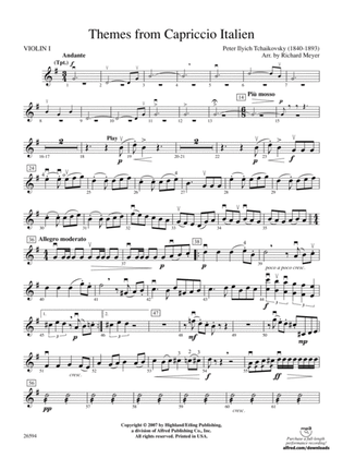 Themes from Capriccio Italien: 1st Violin
