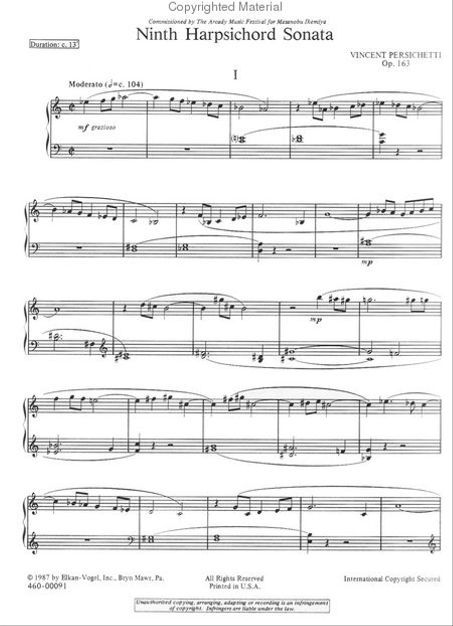 Ninth Harpsichord Sonata Ninth Harpsichord Sonata Chamber Music scores gallery preview page 2