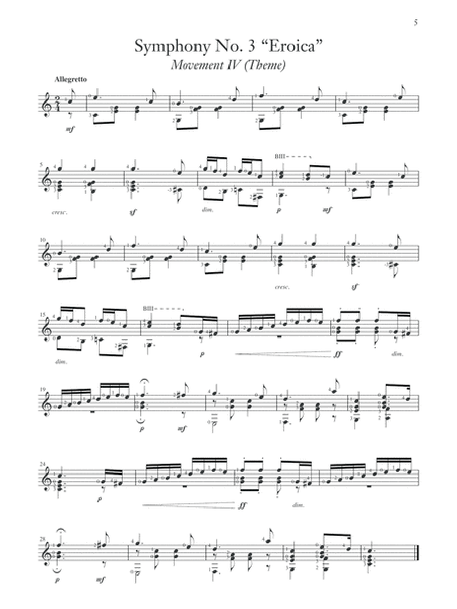 Beethoven -- Selected Works Transcribed for Guitar