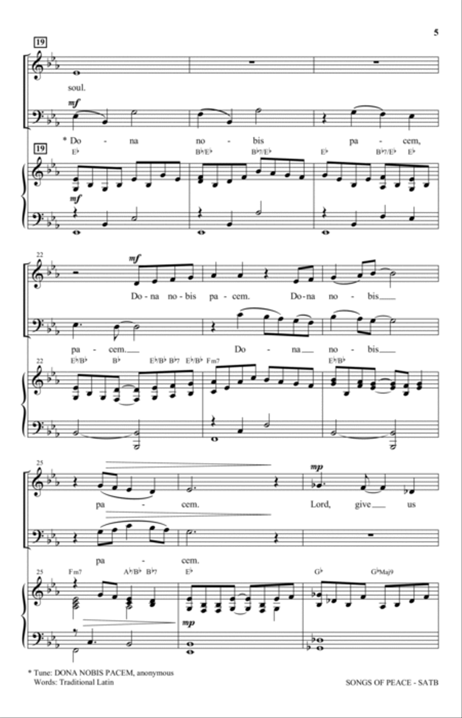 Songs Of Peace Songs Of Peace 4-Part scores gallery preview page 3