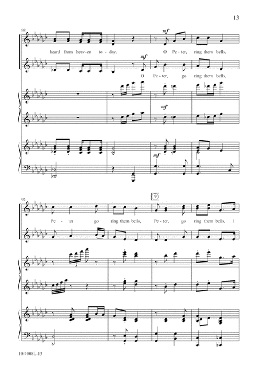 Peter, Go Ring Them Bells SSA scores gallery preview page 14