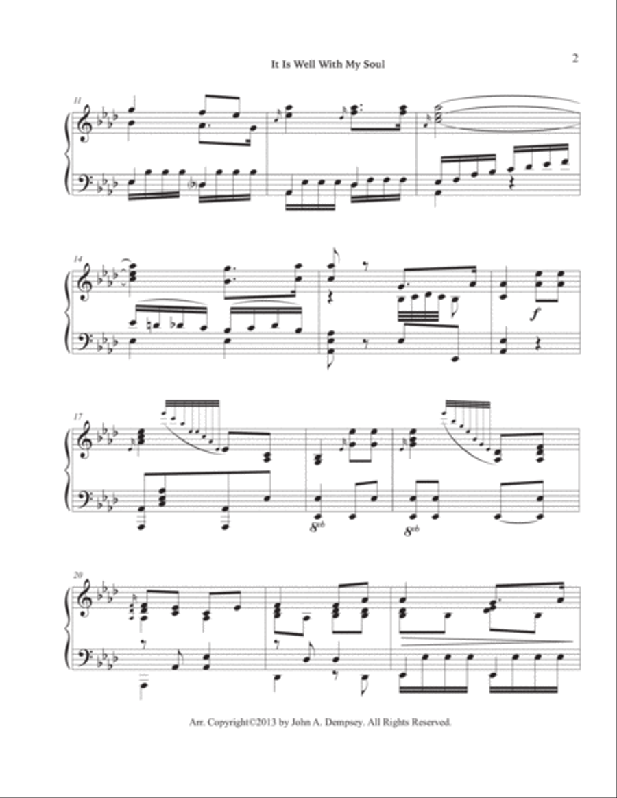 A Touch of Beethoven: It Is Well with My Soul (Piano Solo) Piano Solo scores gallery preview page 5