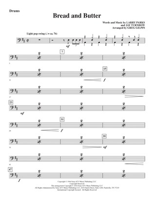 Bread and Butter (arr. Greg Gilpin) - Drums