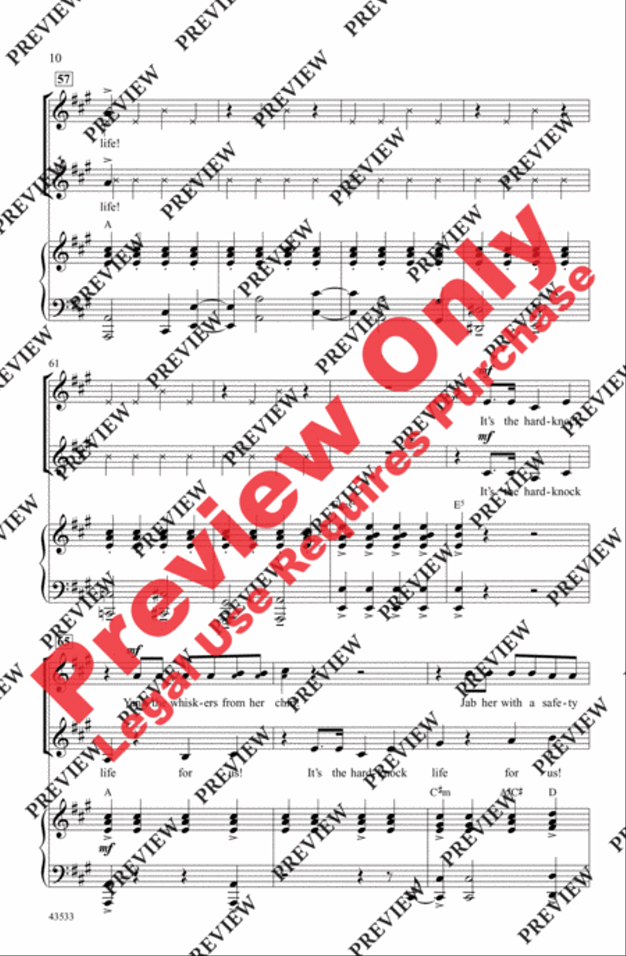 It's the Hard-Knock Life It's the Hard-Knock Life 2-Part scores gallery preview page 21
