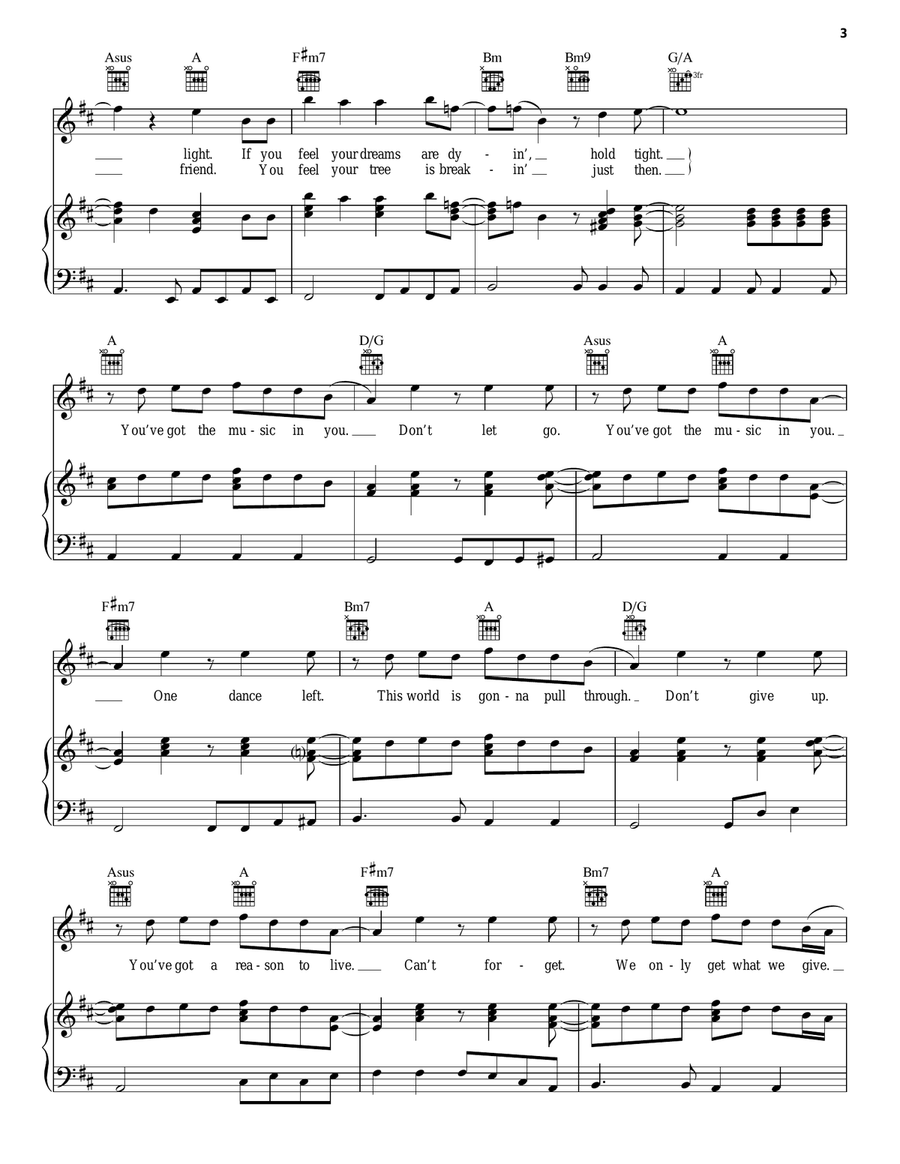 You Get What You Give Piano, Vocal, Guitar scores gallery preview page 3