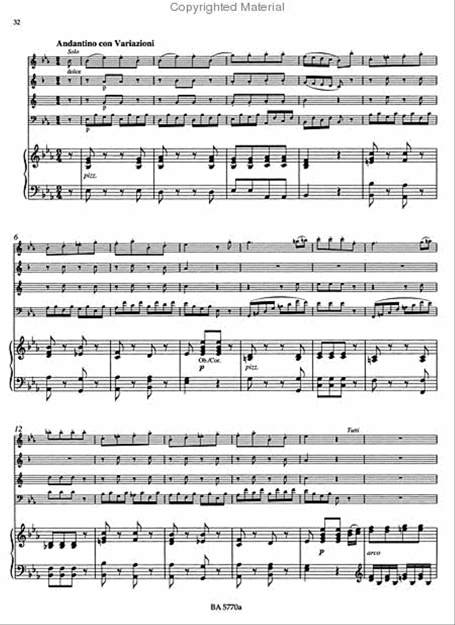 Sinfonia concertante for Oboe, Clarinet, Horn, Bassoon and Orchestra E flat major, KV Anh. I,9 (297b) Clarinet scores gallery preview page 3