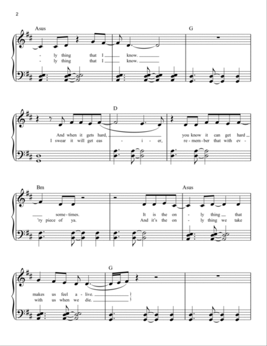 Photograph Photograph Easy Piano scores gallery preview page 2