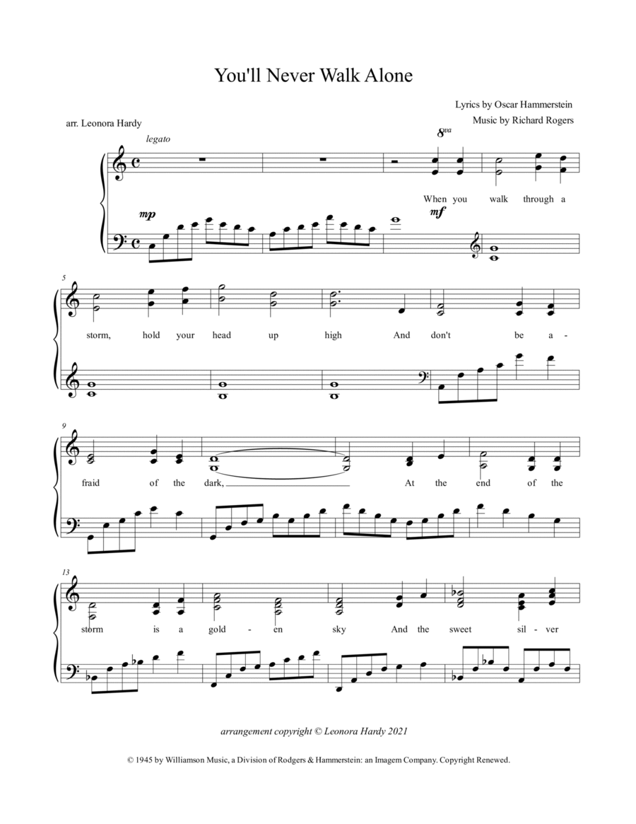 You'll Never Walk Alone Voice scores gallery preview page 1