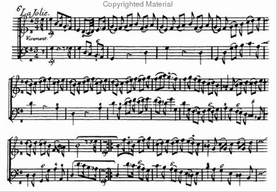 Caix d'Hervelois Pieces for flute with continuo bass Flute continuo Flute scores gallery preview page 2