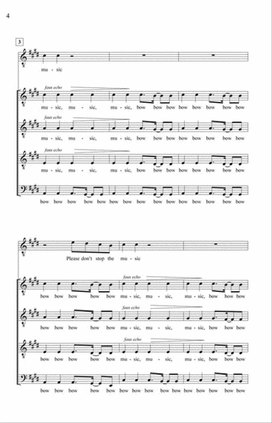 Don't Stop the Music TTBB scores gallery preview page 3