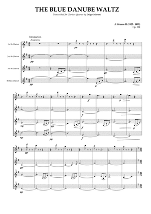 The Blue Danube Waltz for Clarinet Quartet