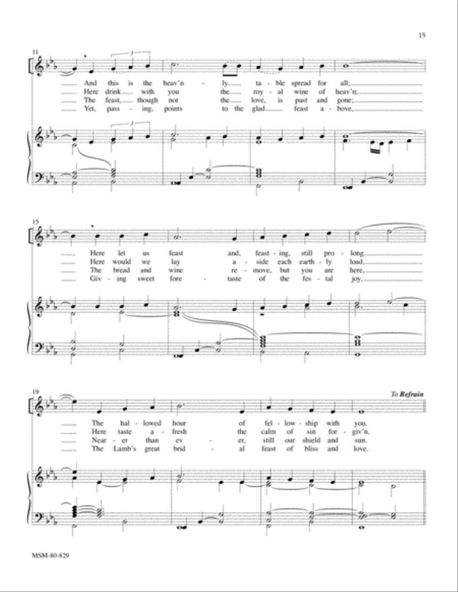 Christ Be the Host 4-Part scores gallery preview page 2