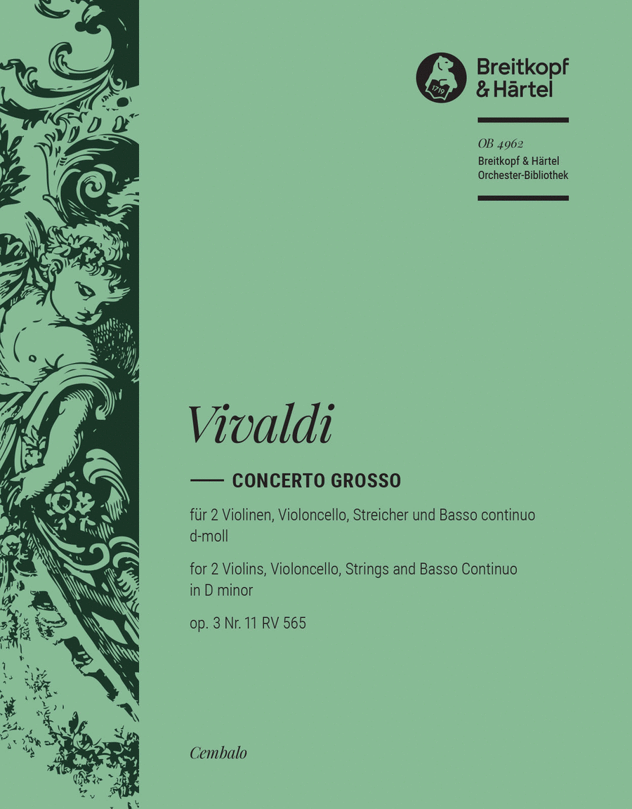 Concerto grosso in D minor Op. 3/11 RV 565 Orchestra scores gallery preview page 1