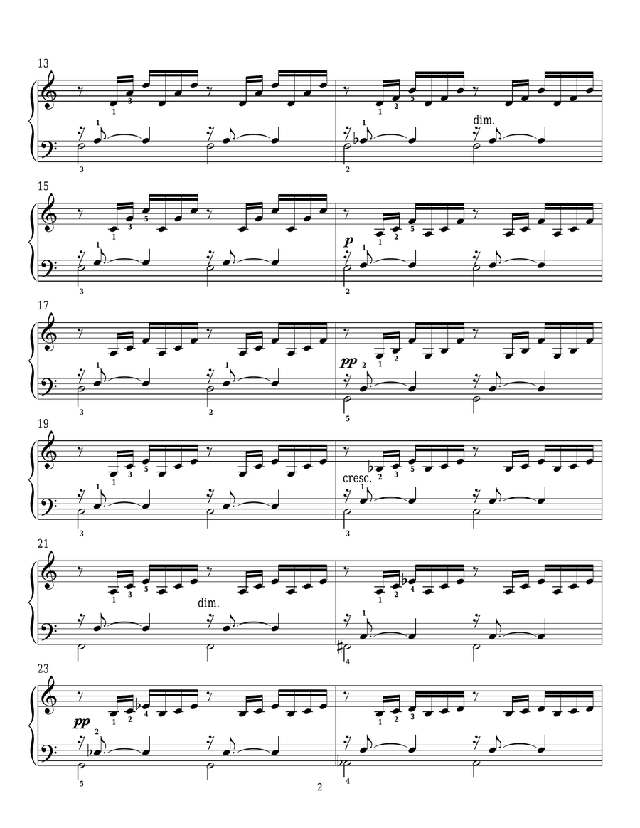 Prelude in C Major Piano Solo scores gallery preview page 2