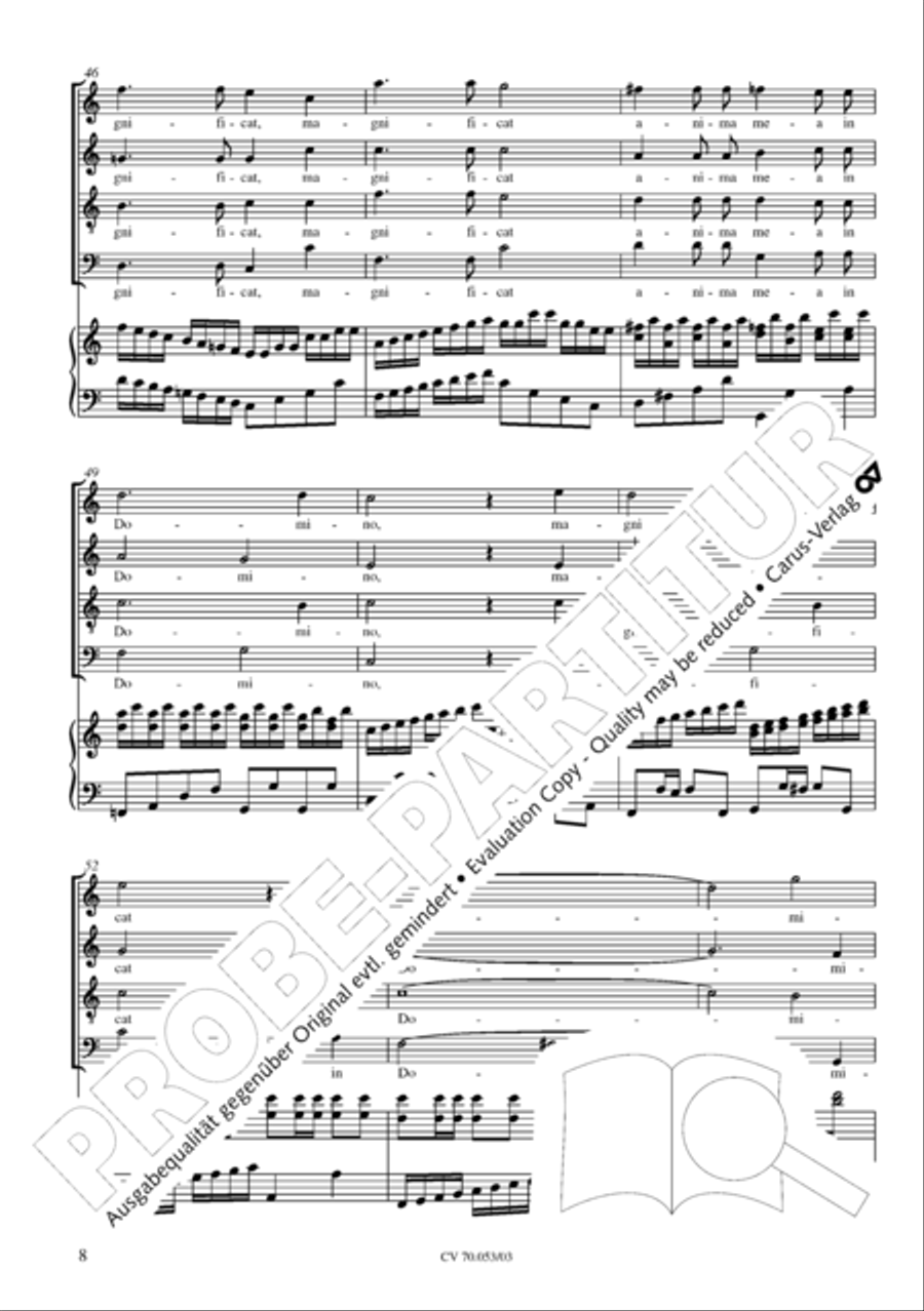Magnificat in C major 4-Part scores gallery preview page 9
