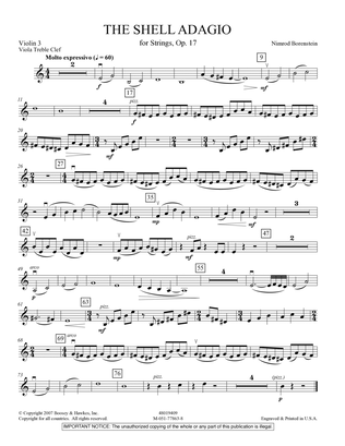 The Shell Adagio - Violin 3 (Viola Treble Clef)