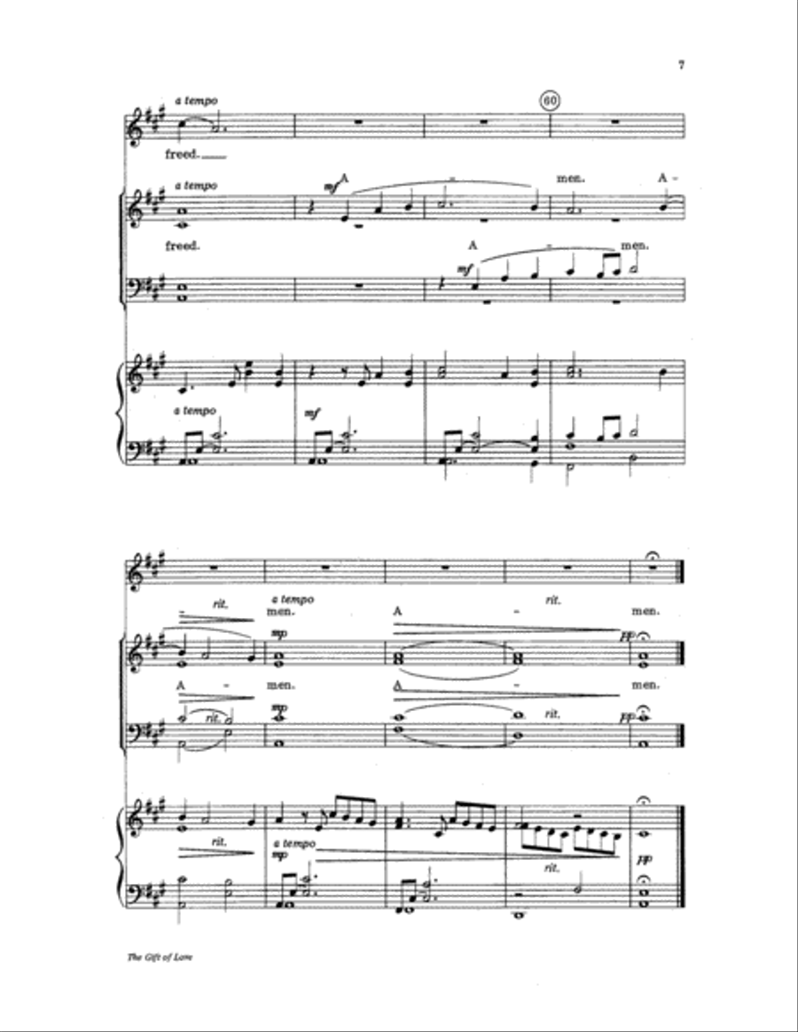 The Gift of Love 4-Part scores gallery preview page 8