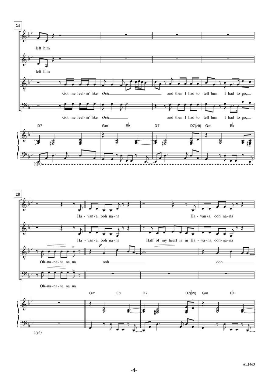 Havana 4-Part scores gallery preview page 4