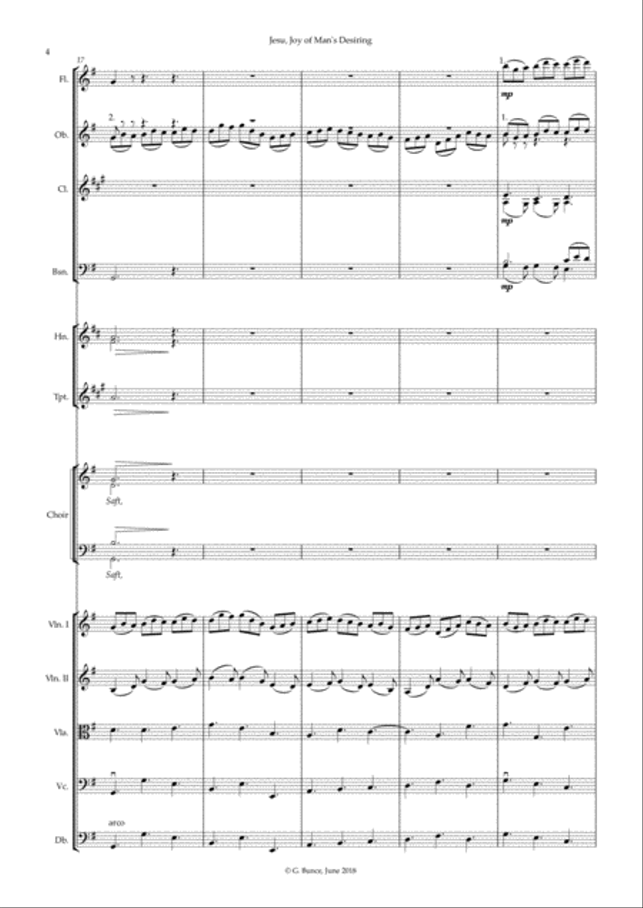 Jesu, Joy of Man's Desiring 4-Part scores gallery preview page 4