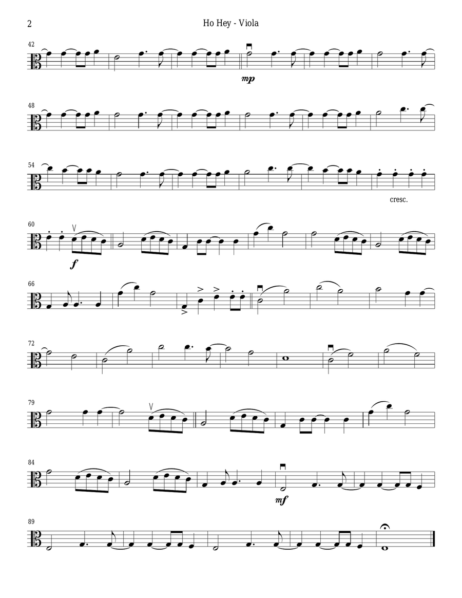 Ho Hey String Quartet scores gallery preview page 6