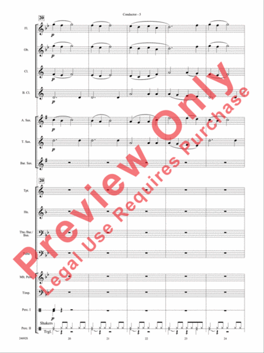 Fire Caves of Golgathon Concert Band scores gallery preview page 7