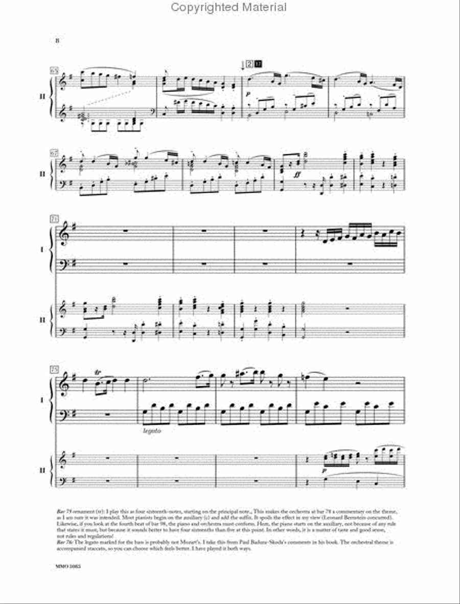 Mozart – Concerto No. 17 in G Major, KV453 Piano Solo scores gallery preview page 2