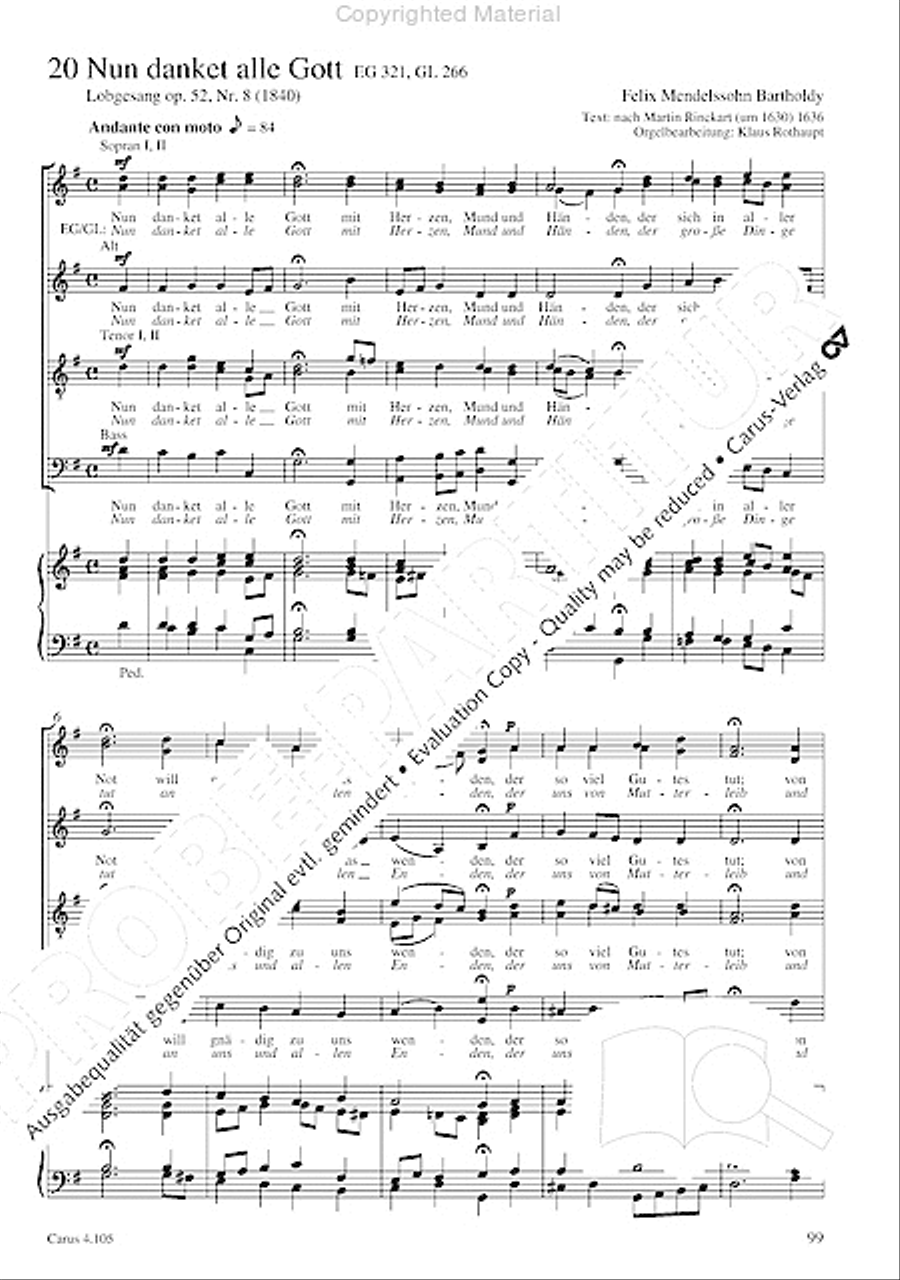 Choral collection Mendelssohn - editionchor Choir scores gallery preview page 100