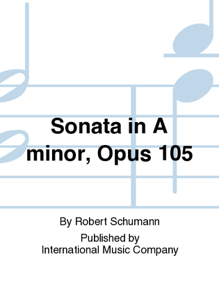 Book cover for Sonata In A Minor, Opus 105, For Oboe And Piano Or Flute And Piano