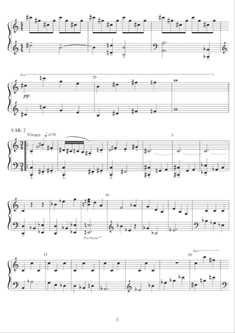 Variations of Chess Horse Piano Solo scores gallery preview page 4