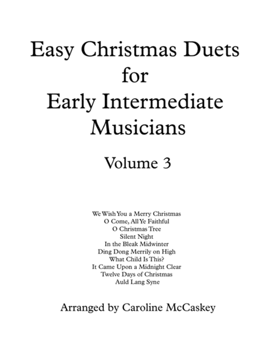 Easy Christmas Duets for Early Intermediate Cello and Bass Duet Volume 3