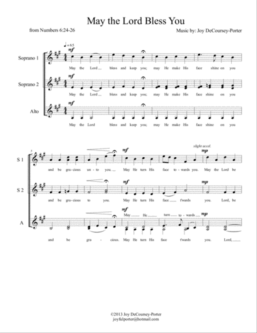May the Lord Bless You-SSAA SSAA scores gallery preview page 2