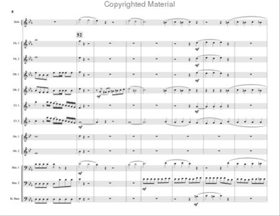 Concerto for Trumpet Woodwind Quintet scores gallery preview page 10