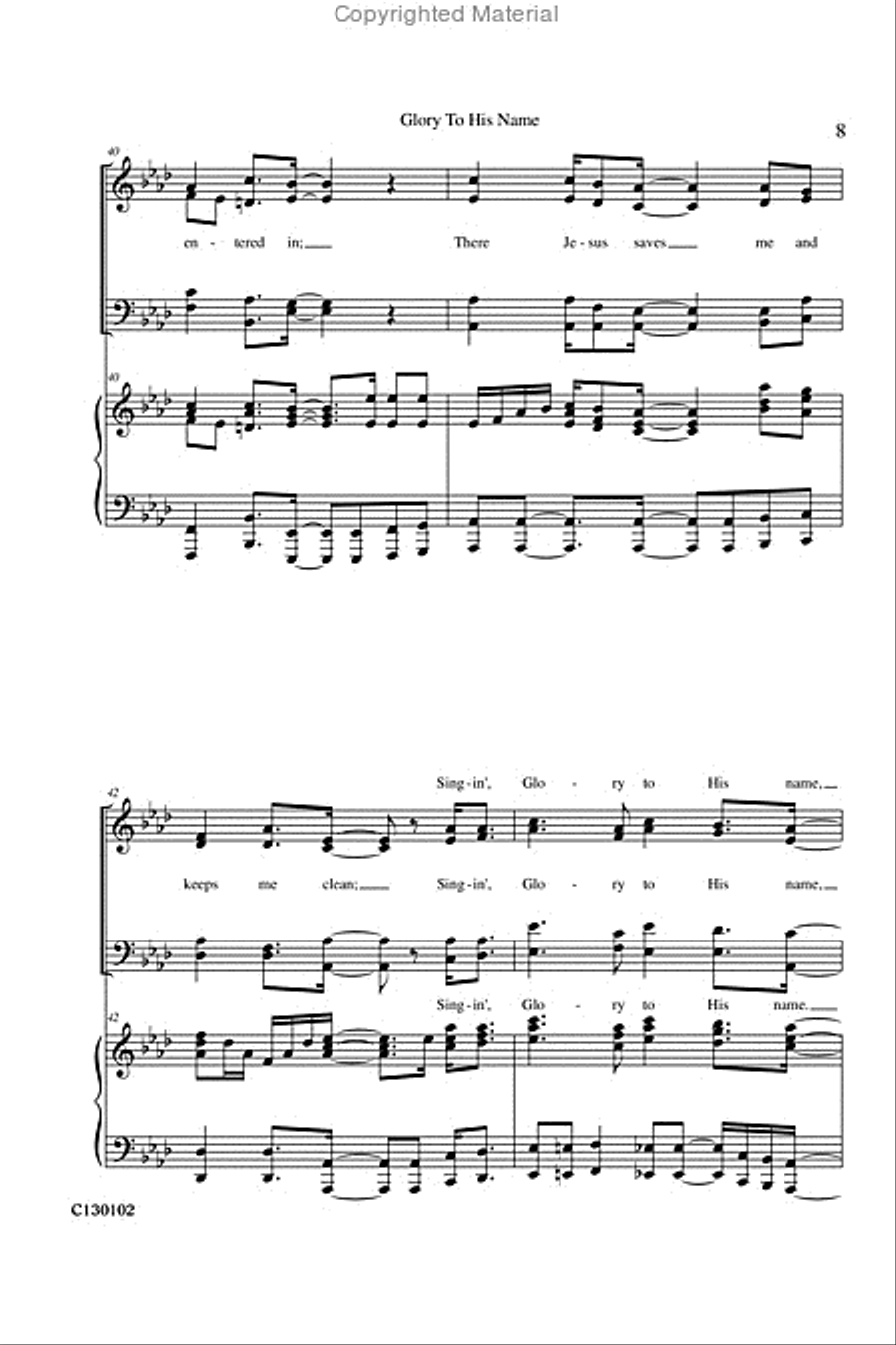 Glory To His Name Glory To His Name 4-Part scores gallery preview page 10